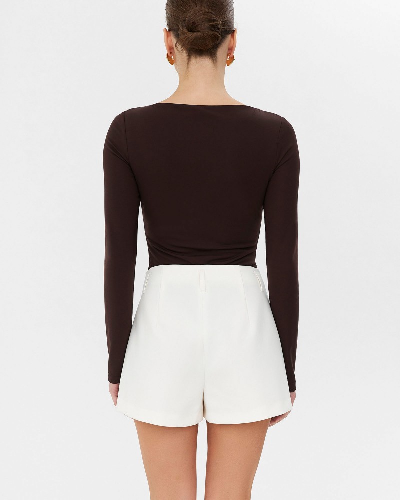 Молочні шорти з високою посадкою FASHIONISTA