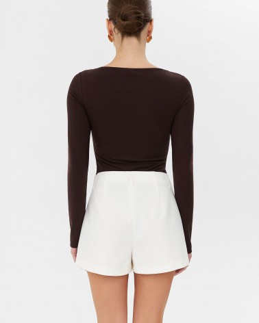 Молочні шорти з високою посадкою FASHIONISTA