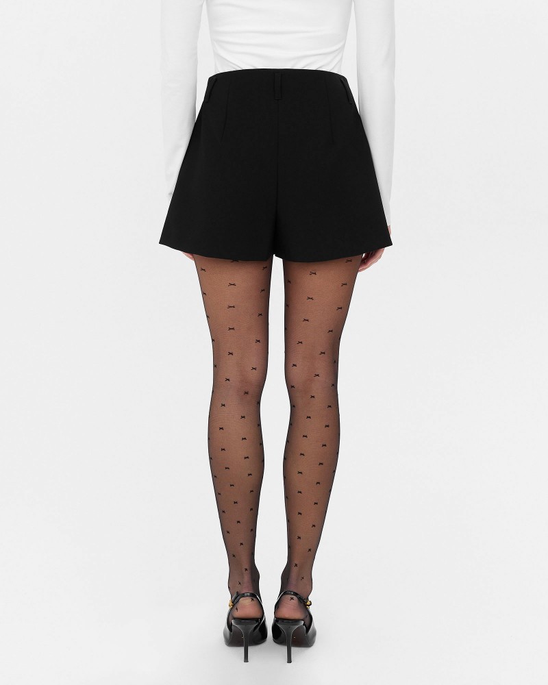 Чорні шорти з високою посадкою FASHIONISTA