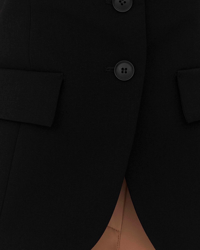 Чорний Allure корсет з ґудзиками та імітацією кишень FASHIONISTA Чорний Allure корсет з ґудзиками та імітацією кишень FASHIONISTA