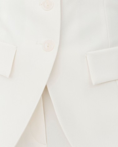 Молочний Allure корсет з ґудзиками та імітацією кишень FASHIONISTA