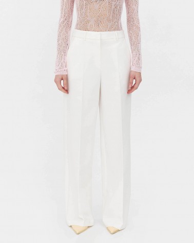 Молочні штани-палацо із запрасованими стрілками FASHIONISTA