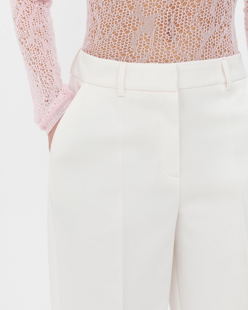 Молочні штани-палацо із запрасованими стрілками FASHIONISTA Молочні штани-палацо із запрасованими стрілками FASHIONISTA