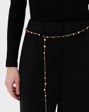 Чорні штани-палацо із запрасованими стрілками FASHIONISTA