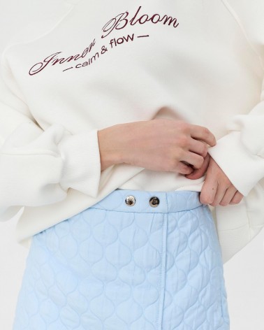 Блакитна спідниця-шорти стьобана FASHIONISTA