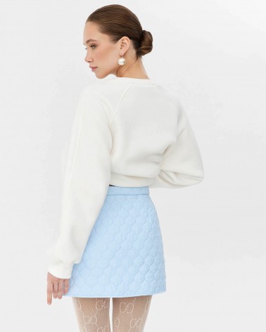 Блакитна спідниця-шорти стьобана FASHIONISTA