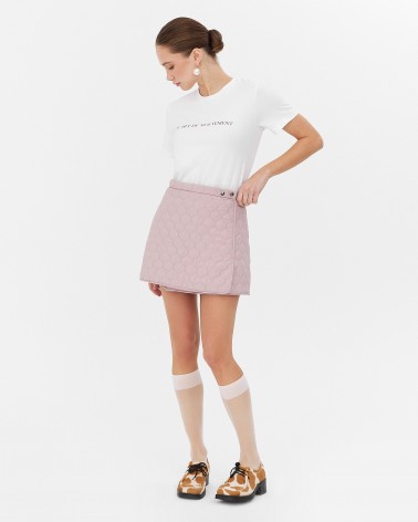 Лілова спідниця-шорти стьобана FASHIONISTA