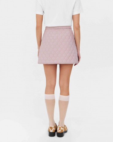 Лілова спідниця-шорти стьобана FASHIONISTA