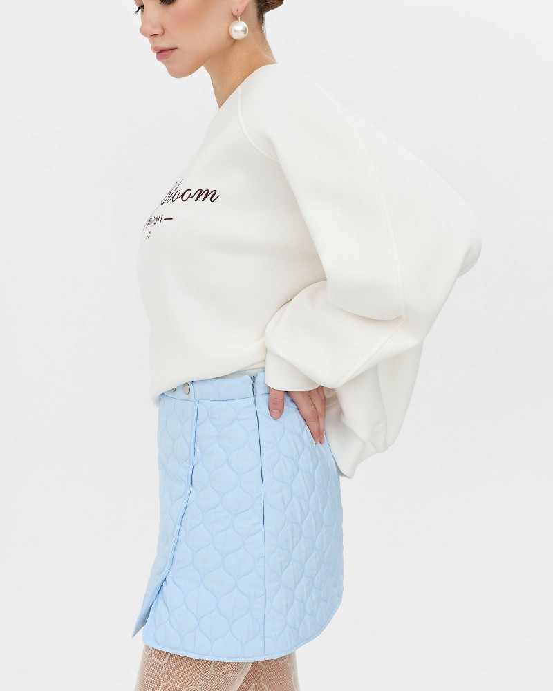 Блакитна спідниця-шорти стьобана FASHIONISTA Блакитна спідниця-шорти стьобана FASHIONISTA