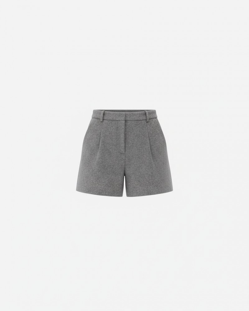 Сірі вовняні шорти з високою посадкою FASHIONISTA Сірі вовняні шорти з високою посадкою FASHIONISTA