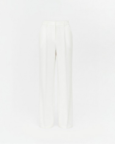 Молочні штани-палацо із запрасованими стрілками FASHIONISTA