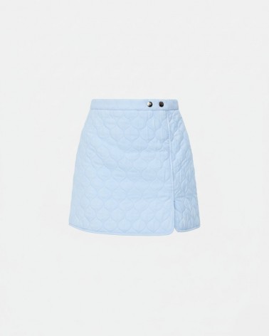 Блакитна спідниця-шорти стьобана FASHIONISTA