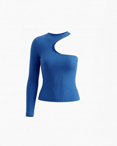 Джемпер з вирізом від FASHIONISTA яскраво-синій