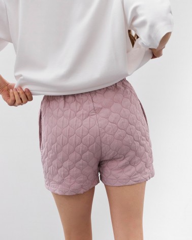 Лілові стьобані короткі шорти Bubble  FASHIONISTA