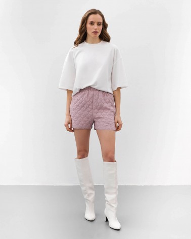 Лілові стьобані короткі шорти Bubble  FASHIONISTA