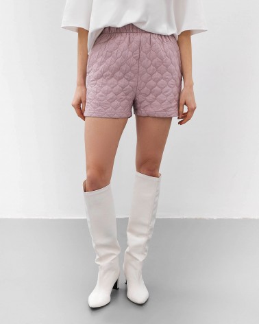 Лілові стьобані короткі шорти Bubble  FASHIONISTA