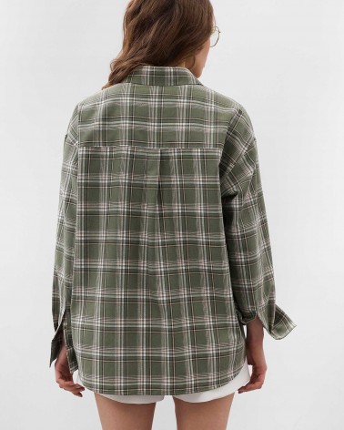 Оливкова картата сорочка FASHIONISTA