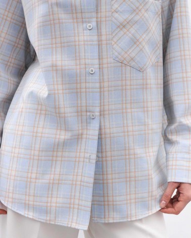 Блакитна картата сорочка FASHIONISTA