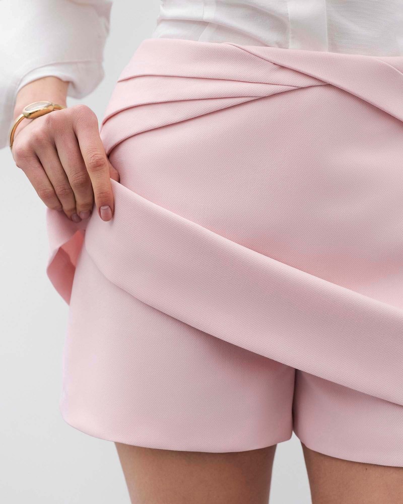 Рожева спідниця-шорти довжини міні FASHIONISTA