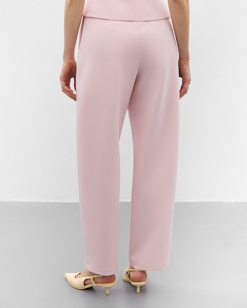Рожеві штани Eclat о-силуету Regular FASHIONISTA