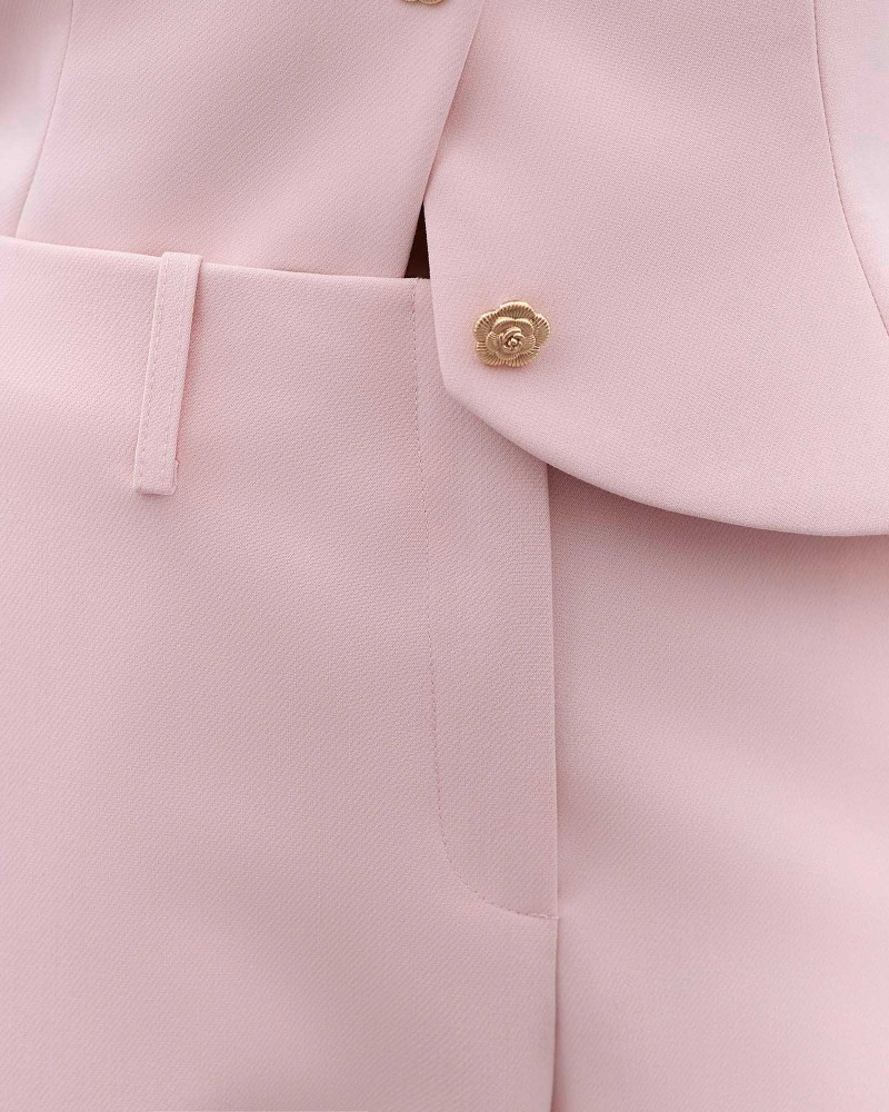 Рожеві штани Eclat о-силуету Regular FASHIONISTA