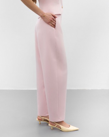 Рожеві штани Eclat о-силуету Long FASHIONISTA
