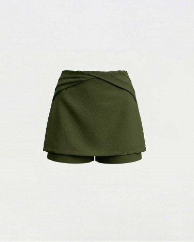 Хакі спідниця-шорти довжини міні FASHIONISTA