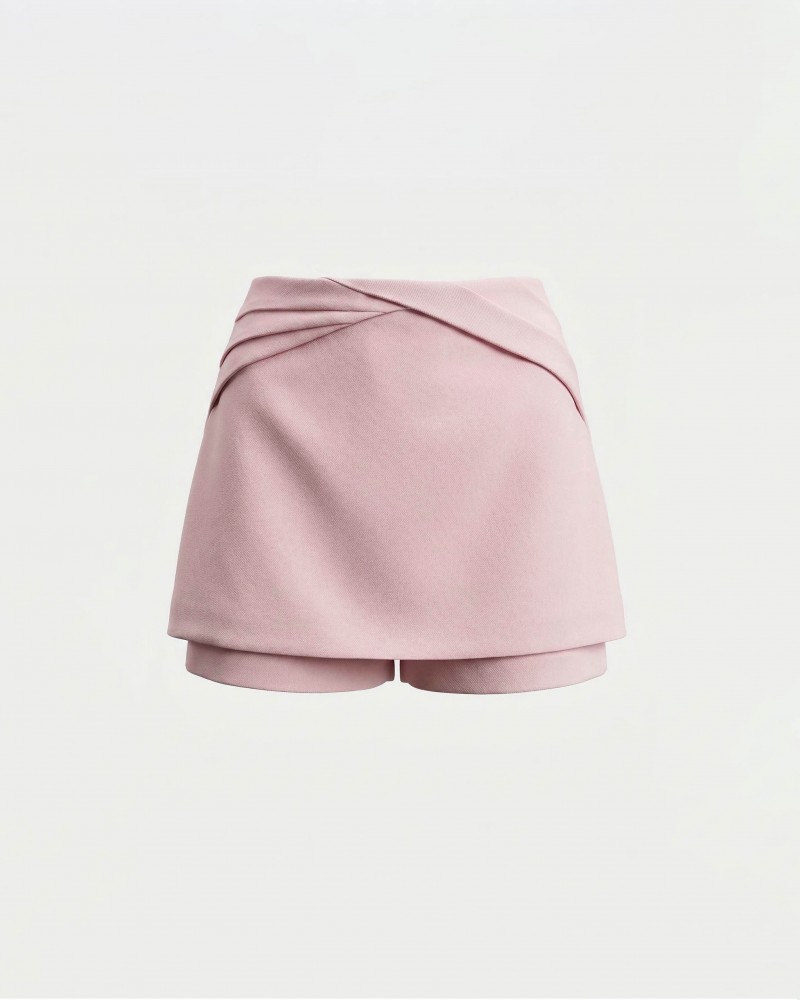 Рожева спідниця-шорти довжини міні FASHIONISTA