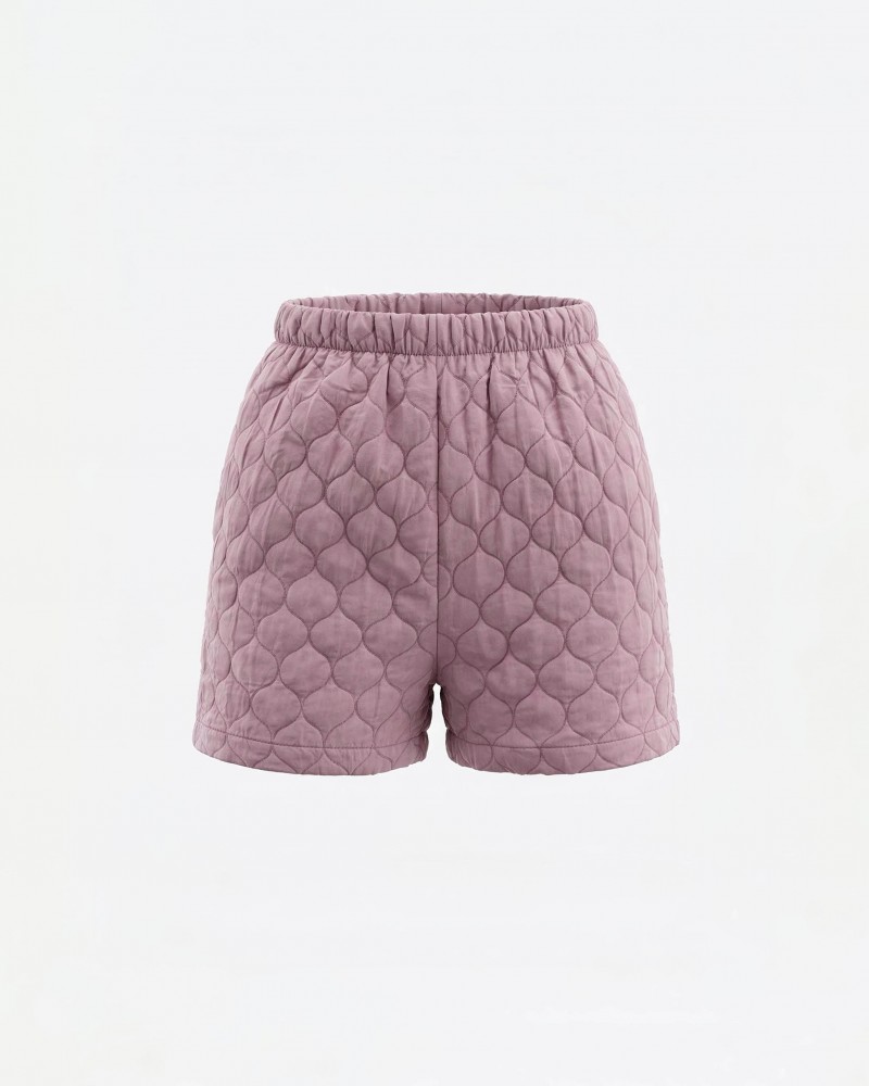 Лілові стьобані короткі шорти Bubble  FASHIONISTA