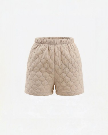 Світло-бежеві стьобані короткі шорти Bubble FASHIONISTA