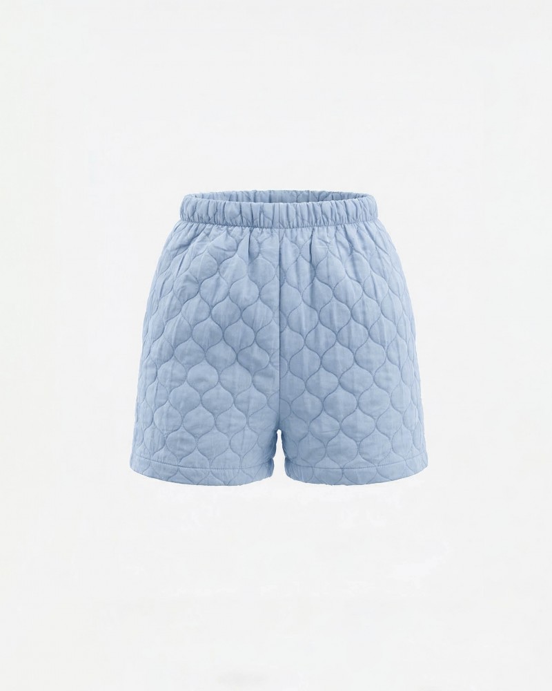 Блакитні стьобані короткі шорти Bubble FASHIONISTA