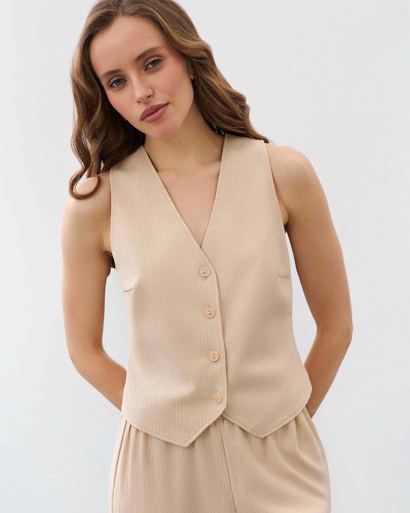 Костюм Texture з жилетом та штанами від FASHIONISTA бежевий