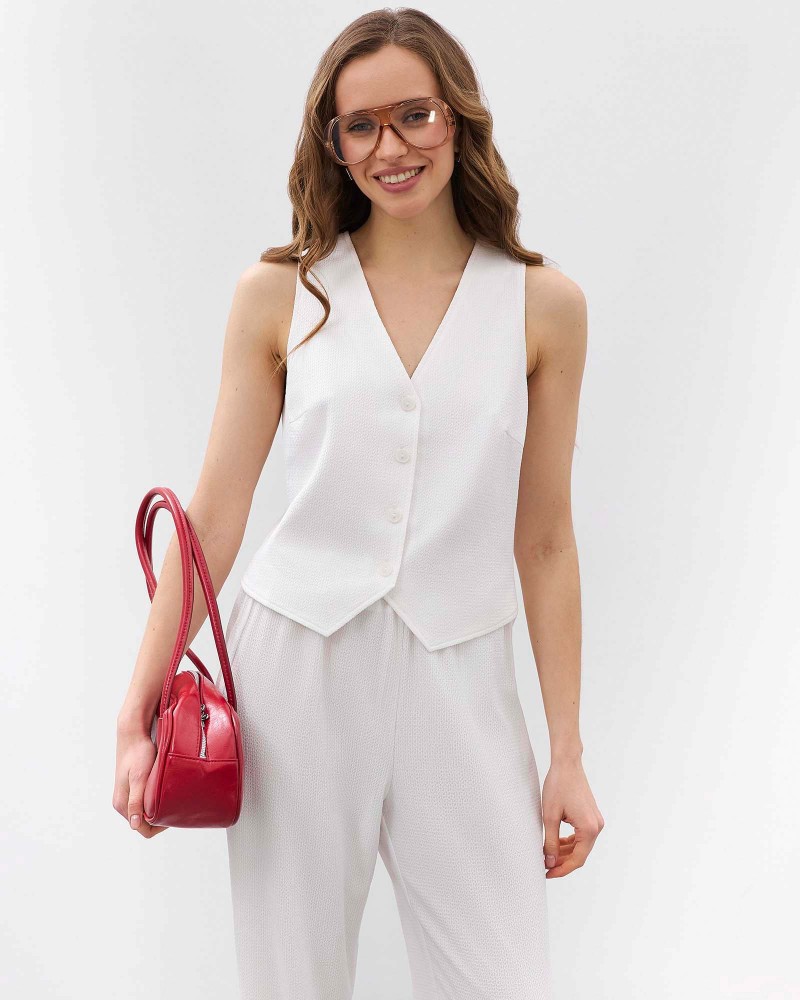 Костюм Texture з жилетом та штанами від FASHIONISTA молочний