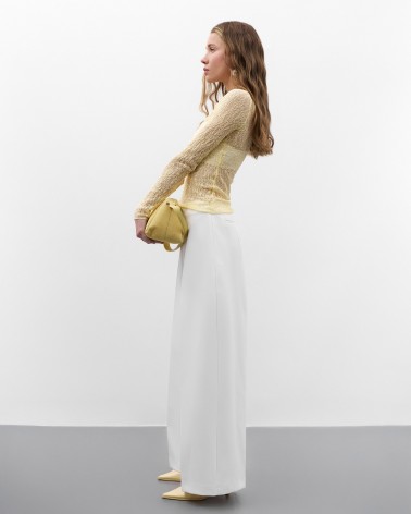 Молочні штани Wide Leg з низькою посадкою FASHIONISTA