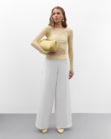 Молочні штани Wide Leg з низькою посадкою FASHIONISTA