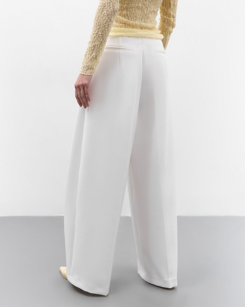 Молочні штани Wide Leg з низькою посадкою FASHIONISTA
