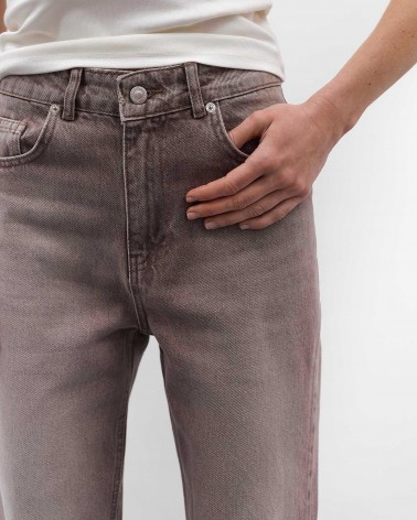 Світло-коричневі джинси Straight з вивареним ефектом FASHIONISTA