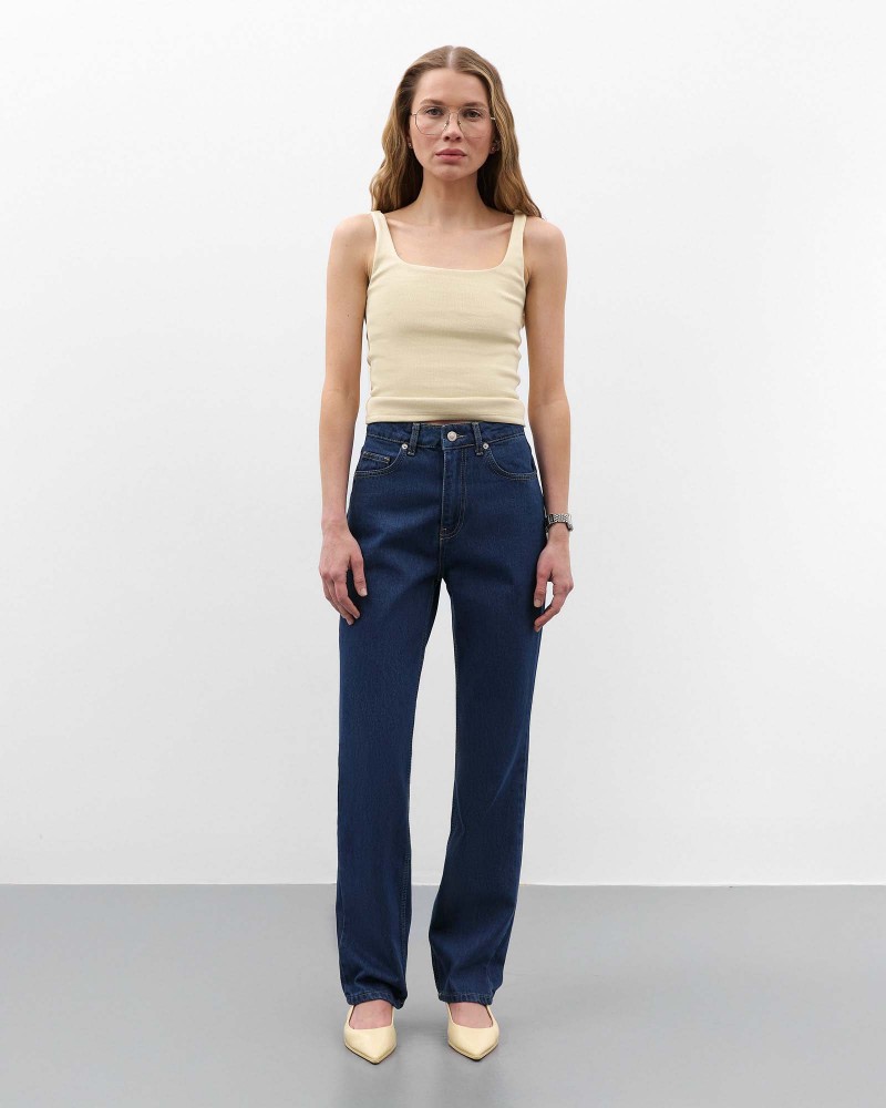 Темно-сині джинси Baggy з вивареним ефектом FASHIONISTA