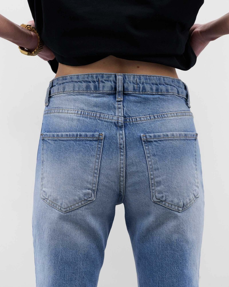 Світло-блакитні джинси Flared з низькою посадкою FASHIONISTA