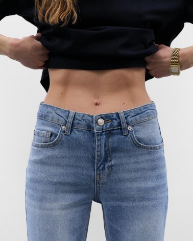 Світло-блакитні джинси Flared з низькою посадкою FASHIONISTA