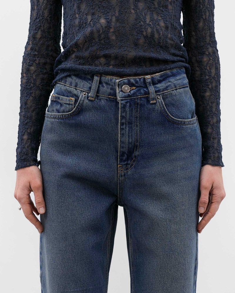 Темно-сині джинси Baggy з вивареним ефектом FASHIONISTA