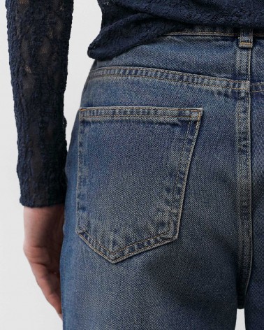 Темно-сині джинси Baggy з вивареним ефектом FASHIONISTA