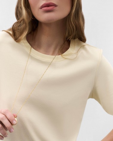 Кремова базова футболка FASHIONISTA