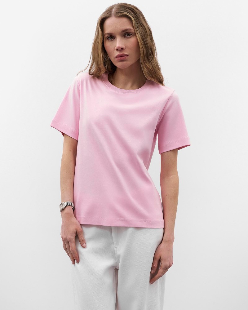 Рожева базова футболка FASHIONISTA