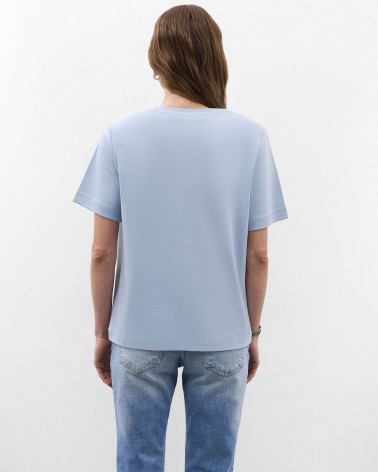 Блакитна базова футболка FASHIONISTA