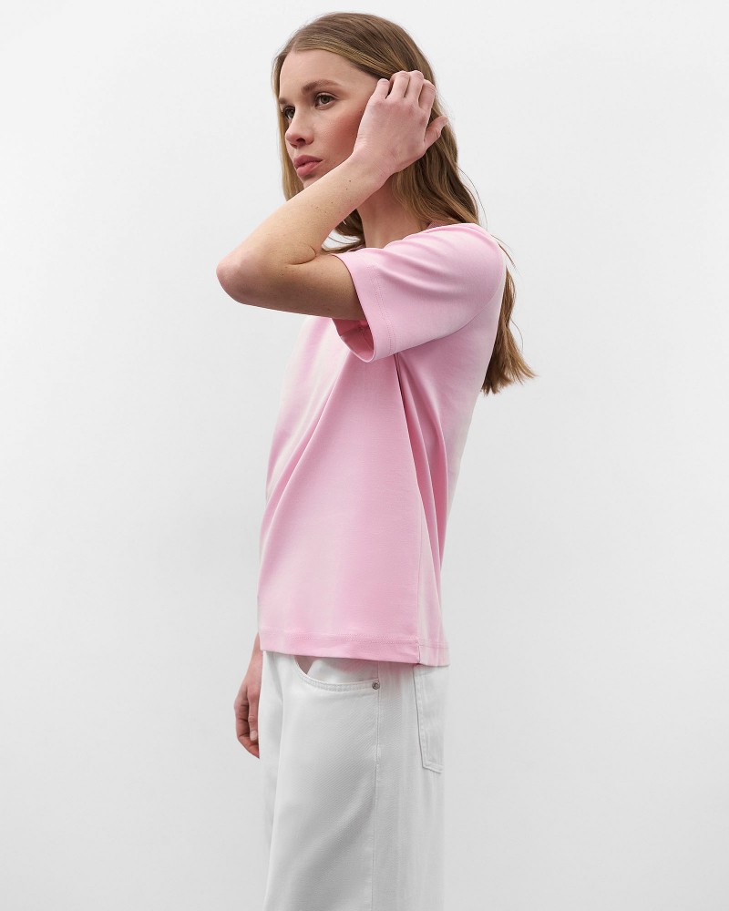 Рожева базова футболка FASHIONISTA