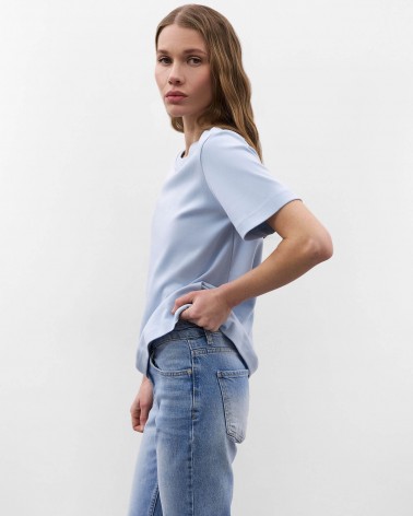 Блакитна базова футболка FASHIONISTA