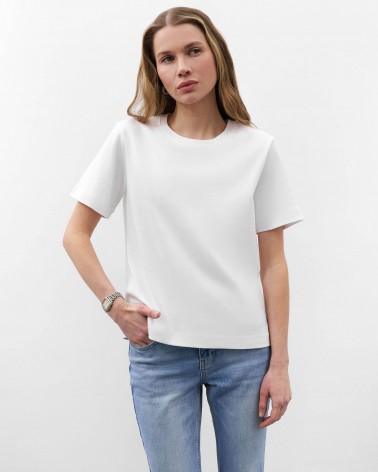 Біла базова футболка FASHIONISTA