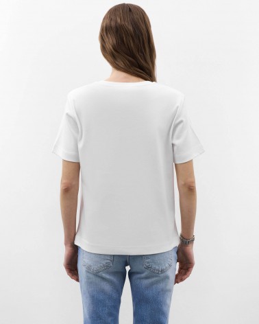 Біла базова футболка FASHIONISTA