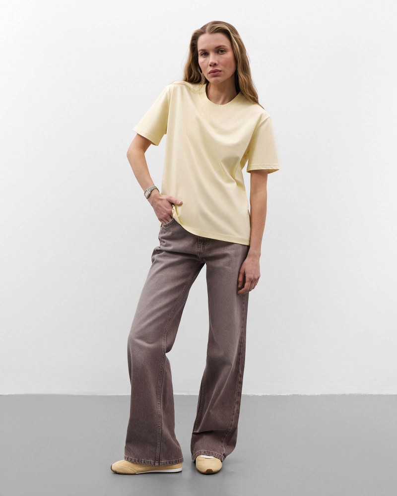 Жовта футболка вільного крою FASHIONISTA